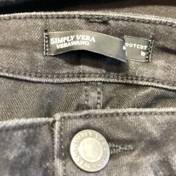 Simply Vera Verawang Black Bootcut Denim Jeans Size 16 - Picture 9 of 9